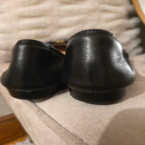 Women's Cole Haan Black Ballet Flats with Gold Hardware Size 10 - Picture 7 of 9
